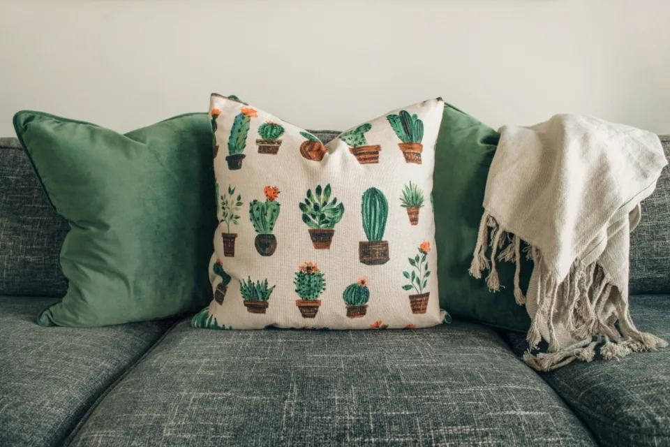 Home Textiles collection — Decorative fabrics for cushions, throws and interiors. (conceptual image)