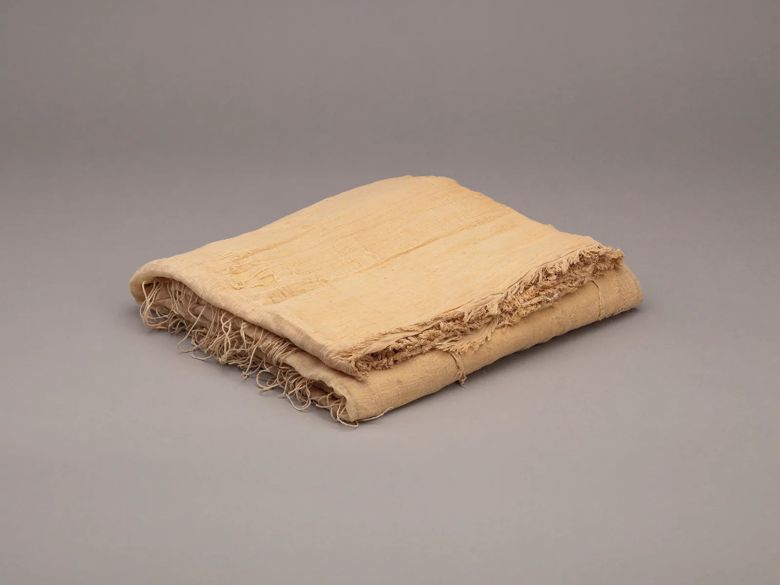 Noor Weave — Cotton Linen in Ivory, folded full view (conceptual image)